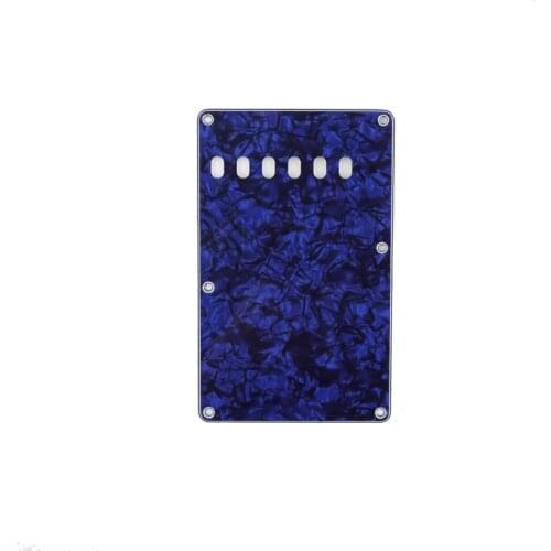 Musiclily Vintage Style Strat Tremolo Backplate for Fender USA/Mexican Made Standard Stratocaster, 4Ply Blue Pearl
