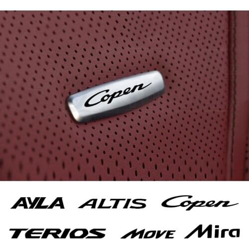 Car Chair Seat Sticker Front Seat Tuning Badges Metal For Daihatsu D-Base D-R Pico Copen Sirion Mira Materia car accessories