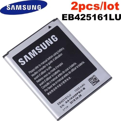 2pcs/lot EB425161LU 1500mAh Original Battery For Galaxy S Duos S7562 S7566 S7568 i8160 S7582 S7560 S7580 i8190 i739 i669 J1 Mini