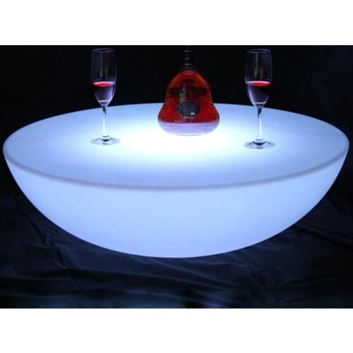 D35.83inch*H8.66inch RGBW Rechargeable Club Led Illuminated Coffee Table Light Furniture Factory Offer SK-LF17 (D91*H22cm) 1pc