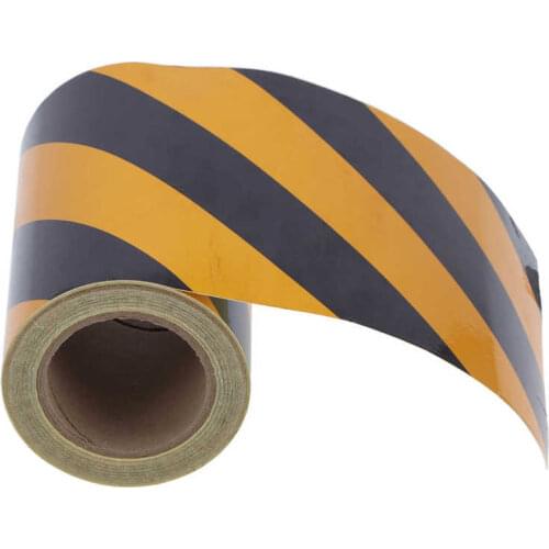 Marking Tape Yellow Black Caution Tape Warning Safety Stripe Warning Tape for Wall for Floors for Pipes for Toll Gates for