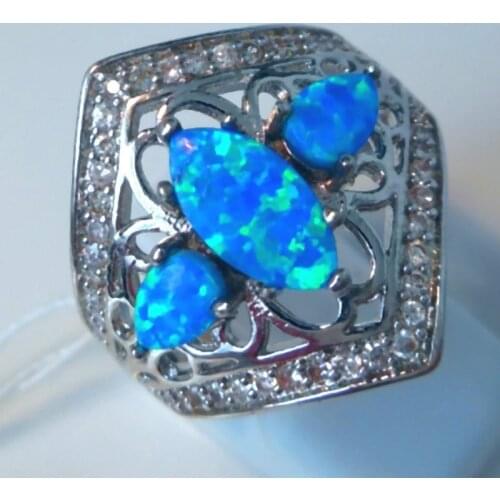 Luxury Gorgeous Women Jewelry Imitation Opal Bridal Rings for Wedding Engagement Set Gifts