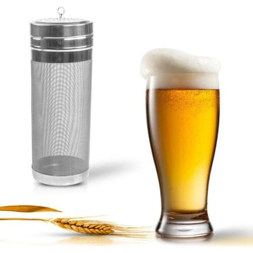 300 Micron Stainless Steel Home Brewing Tools Beer Hop Mesh Filter Strainer With Hook Beer Brew Hops Spider Mesh Filter Strainer