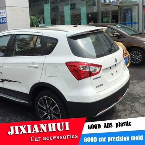 For S-Cross Spoiler 2014-2018 Suzuki S-Cross Spoiler ACK ABS plastic Material Car Rear Wing Color Rear Spoiler