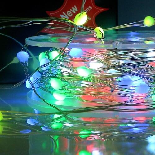 RGB LED Copper Wire Light LED Fairy String Light 2021 New Christmas Tree Decor LED Lights 5m 10m USB 21key Remote Control Lights