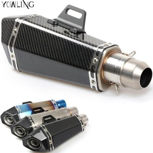 Universal Motorcycle Real carbon fiber exhaust Exhaust Muffler pipe for HONDA CB919/599/600 HORNET CBR 600 F2 F3 F4 F4i VTX1300