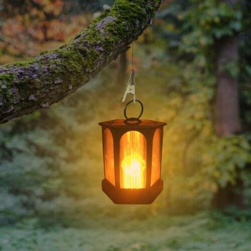 Solar Powered Landscape Waterproof Garden Energy Saving Outdoor Hexagonal Lamp Led Party Decorations Flame Light Drop shipping