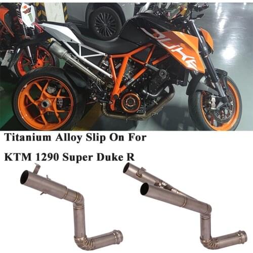 Titanium Alloy Motorcycle Exhaust Escape Link Pipe 60mm For duke1290 Super Duke R Modified Connection Middle Tube Left & Right