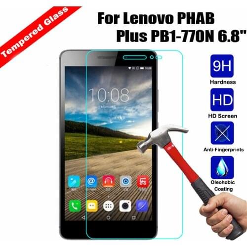 Tempered Glass For Lenovo Phab 1 Plus PB1-770N PB1 770 770N 6.8" Screen Protector Tablet Film Guard Front Transparent Glass 9H