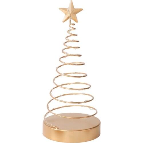 European style iron spiral with lights Christmas decoration creative home decoration christmas table decoration
