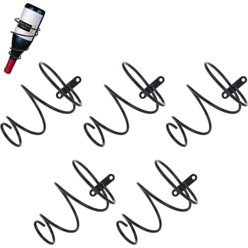 1/3/5 Pcs/set Metal Wall Mounted Wine Racks Red Wine Bottle Display Holder with Screw Hollow Hanging Wine Rack Organizer