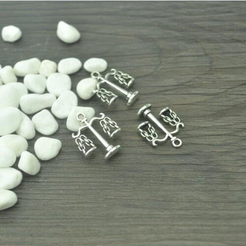 20 pcs Tibetan Silver Plated Balance scales Charms Metal Pendants for Jewelry Making DIY Handmade Craft 22*17 mm J106