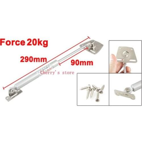 29cm Long 90mm Stroke 20kg Force Lift Support Furniture Gas Spring Silver Tone 2 Pcs