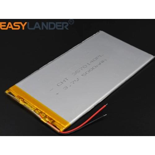 3570140 3.7V 5000mAh Rechargeable li Polymer Li-ion Battery For Bluetooth Notebook Tablet PC electronics safety lamp power bank