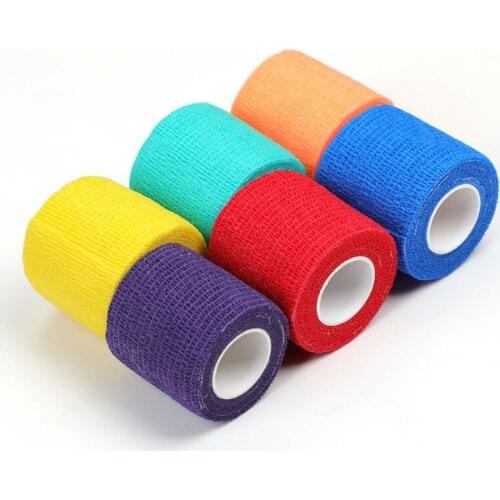 6PCS Disposable Tattoo Grip Cover Wrap Elastic Self Cohesive Bandage Tape for Tattoo Machine Grip (2" x 5 Yards)