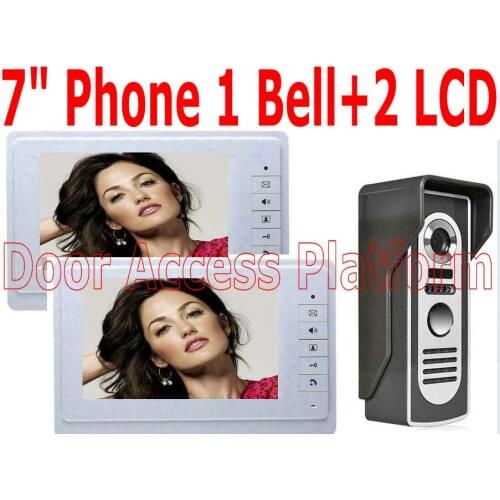 1 Outdoor Camera Phone+2 LCD Screen Monitor DoorPhone visual video bell system doorbell Access Control LCD Monitor camera Kit