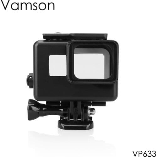 Vamson Accessori for GoPro Hero 7 6 5 60M Underwater Waterproof Protective Case Housing Shell Diving Black Edition VP633