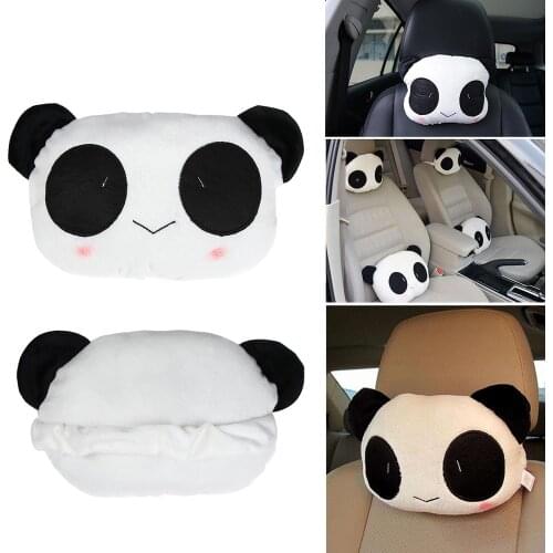 Car Neck Pillow Cute Cartoon Panda Headrest pillow Neck Support Neck Cushion Head Rest Bone Seat Cover Car Accessories