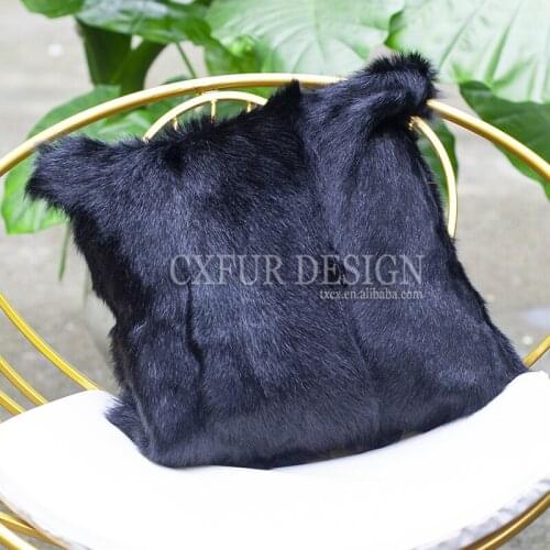 CX-D-40A Home Decorative Pillow Case New Quality Curly Sheepskin Real Fur Pillows for Bedroom