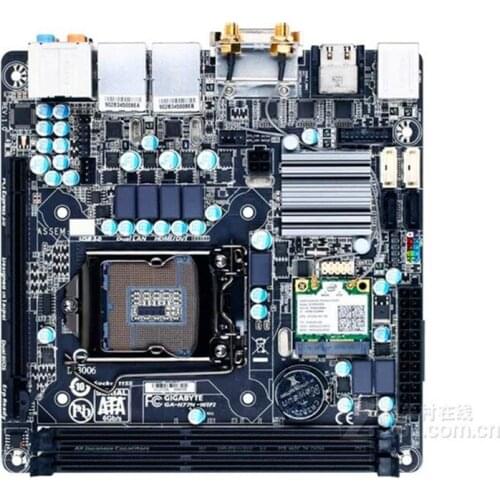 For Gigabyte GA-H77N-WIFI Desktop Motherboard H77N-WIFI H77 LGA 1155 i7 i5 i3 DDR3 16G SATA3 USB3.0 DVI HDMI Mini PCI-E Mini-ITX
