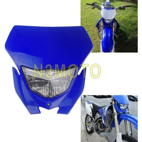 Motorcycle H4 Headlight For Yamaha WR250 WR450 TTR WR Enduro Supermoto Dirt Bike Motocross Headlight Fairing Universal Headlamp