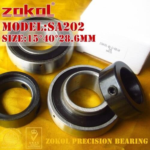 ZOKOL bearing SA202 Pillow Block Ball Bearing 15*40*28.6mm