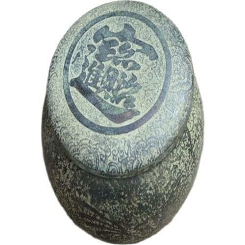 Chinese old jade game weiqi pot Ornaments Sculpture of Ancient Characters and Patterns