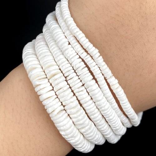 Natural White Shell Mother Of Pearl Seashell Round Shape Spacer Beads For Jewelry Making DIY Bracelet Necklace Handmade 4/6/8mm