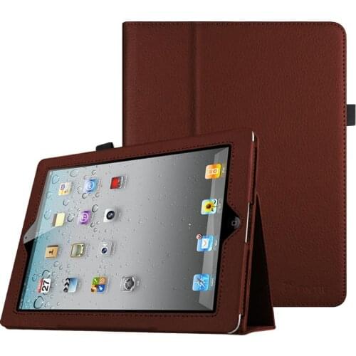PU Leather Flip Stand Cover For Ipad 2 A1395 A1396 A1397 Magnetic Smart Tablet Case For Ipad 3 4 Stand Pencil Holder Funda Capa