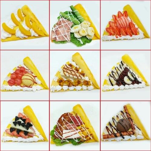 Simulation Crepe Model Biscotti Food Model Sample Dessert Display Fake Crepe Pancake Props for Window Display