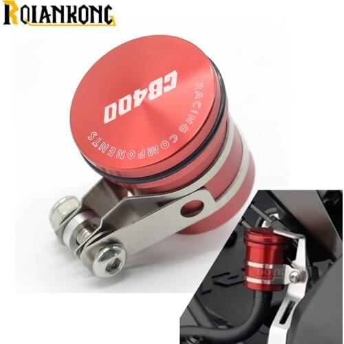 Motor Rear Brake Pump Fluid Reservoir Tank Cup Oil Container with Mounting Bracket For Honda CB400 CB 400 CB-400 1989 1990 1991