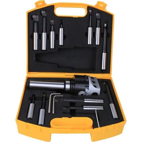 MT4-F1-18-12PCS CNC Boring Cutter Set High Accuracy 40CR F1 75mm Boring Head Bar Tool Kits