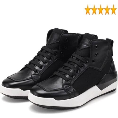 Winter Punk Vintage Mixed 2021 Color Fashion Mens Round Toe Ankle Shoes Casual Lace Up Genuine Leather Cow Male Wedges Footwear