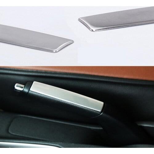 Car Stainless Steel handbrake paillette decoration stickers trim For Mitsubishi Outlander ASX auto accessories