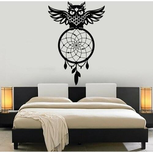 Dream Catcher Feathers Wall Stickers For Living Room Office Bedroom Decoration Indian Style Mural Art Wall Decal Home Decor P562