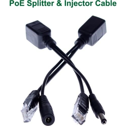 PoE Passive Cable Splitter Power Over Ethernet Router IP Camera Connector PoE Splitter & Injector Cable Kit PoE Adapter