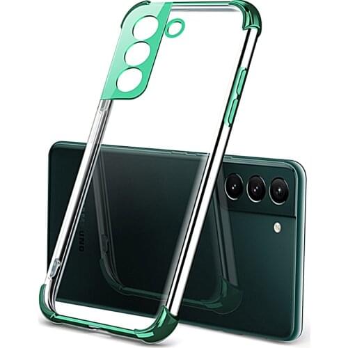 Plating Clear Case For Samsung S21 Ultra S21 Plus Luxury Transparent Phone Case For Samsung Galaxy S21 Ultra S21Plus Soft Cover