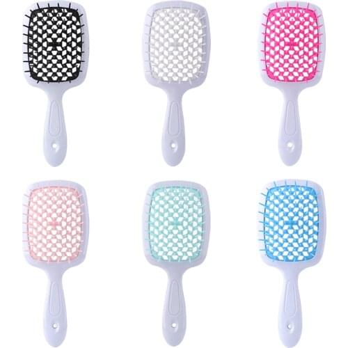 Wide Teeth Air Cushion Combs Women Scalp Massage Comb Hair Brush Hollowing Out Home Salon DIY Hairdressing Tool