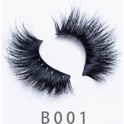 25mm B1 5D Long Real Fluffy Mink Lashes Natural False Eyelashes Dramatic Fluffy Soft Wispy Volume Cross 3D Lashes MaKeup