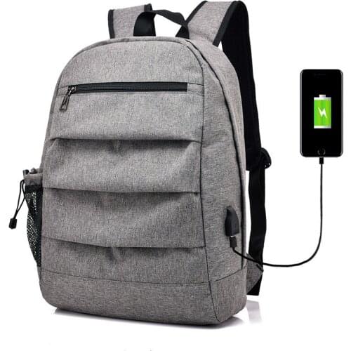 3PCS / LOT USB Port Backpack Men Women Business Casual Backpack University Laptop Bag Travelbag Mochilas