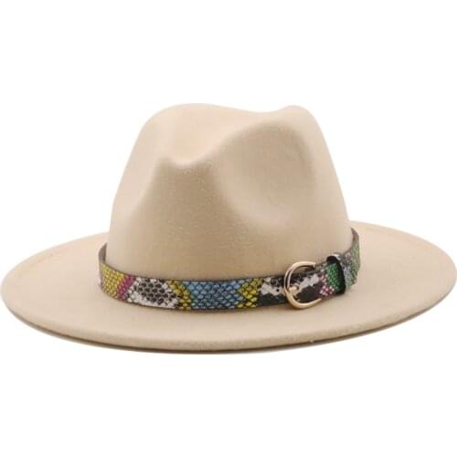 Fedora hat women men Winter spring Wide Brim jazz caps belt band classic black white church formal wedding winter women hats new