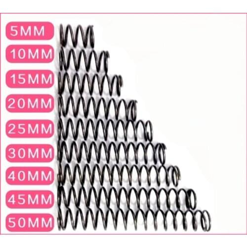Helical Compression Spring Select Wire Dia 1.5mm OD 23mm Length 15-50mm Steel 10Pcs