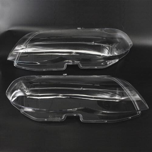 Auto Car Headlight Glass Headlight Lens Cover Replacement For BMW X5 E53 Right+Left 2004-2006
