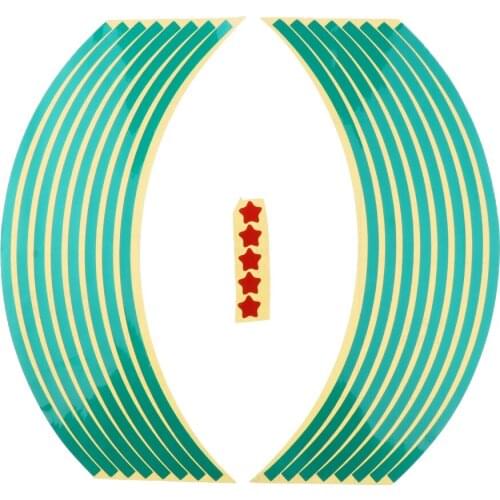 High Intensity Grade Reflective Safety Rim Tapes Decals Fit for 17 inch 18 inch Motorcycle Car Wheels