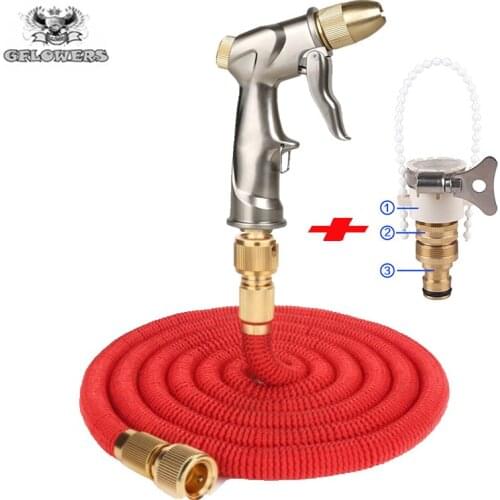Hot-selling telescopic garden hose, high-quality garden hose, adjustable high-pressure nozzle, car wash hose, outdoor garden sup