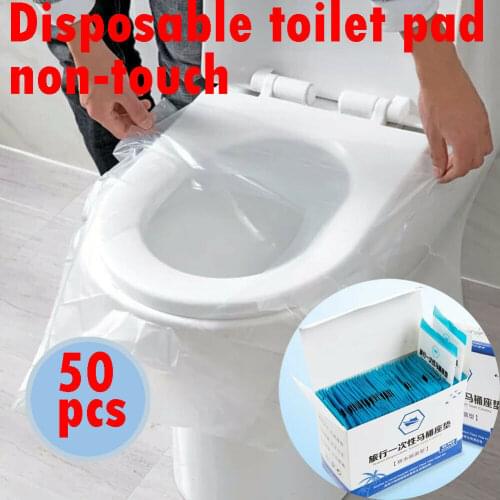 50 Disposable Toilet Seat Covers Camping Festival Loo Paper Pocket Size Tissue Waterproof Cushion Pads