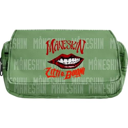 Maneskin School large clutch bag, suitable for girls, boys, teenagers, cute double Kawaii bag, college