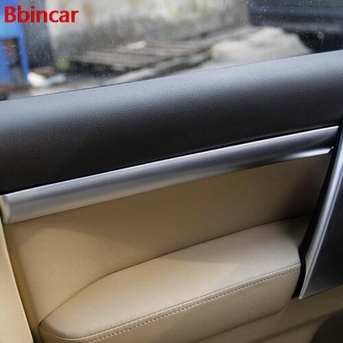 Bbincar ABS Chrome Inner Inside Door Decorative Stripe Trims 4pcs For Toyota Land Cruiser LC200 2008 - 2015 2016 2017