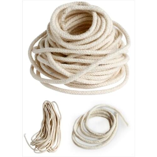 Length 10m / diameter 4mm round cotton oil lamp oil wick burner alcohol wick rope cotton wick DIY physical material