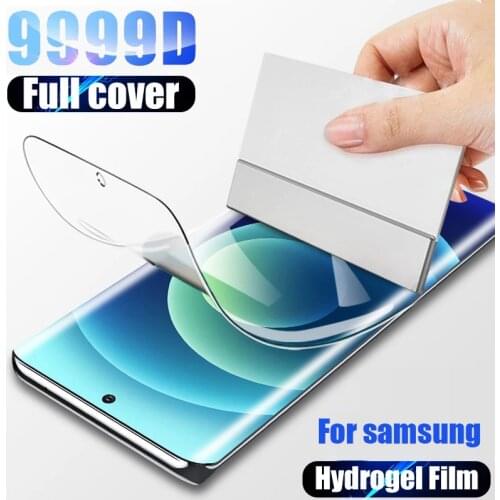 Hydrogel Film For Samsung Galaxy S10 S21 Plus S20 Ultra Screen Protector E FE Lite 2020 S9 S8 5G Note 8 9 10 20 S 21 Not Glass
